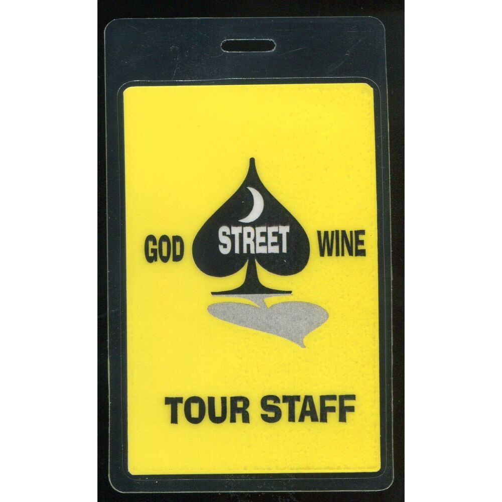 Vintage God Street Wine Concert Laminate Backstage Pass Tour Staff